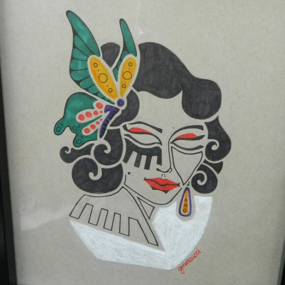 Stylized Woman's Face Drawing by G Marcucci - Picture 2 of 6